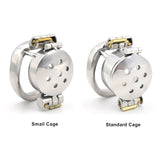 Double Lock Flip Cover Chastity Cage