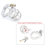 Smooth Stainless Steel Male Chastity Cage