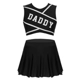 Charming Cheerleader Crop Top with Mini Pleated Skirt