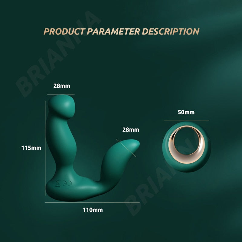 Prostate Massager Anal Vibrator Remote Control Heated Silicone