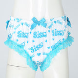 Shiny Soft Satin Ruffled Lace Sissy Panties