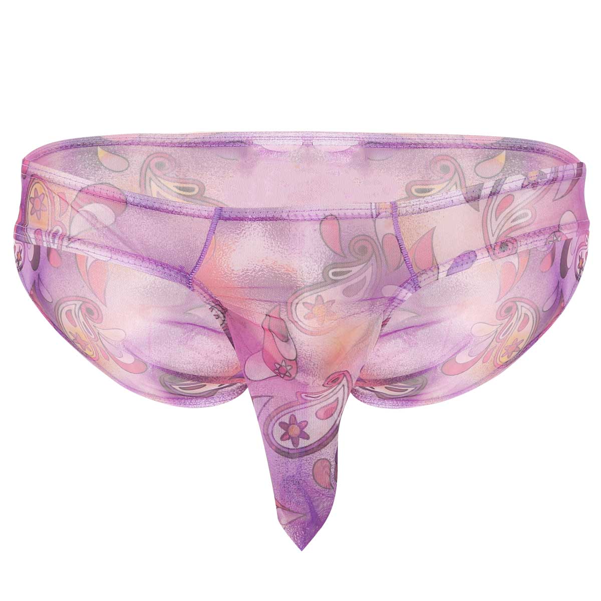 Sissy See Through Sheer Panties Flower Printed