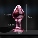 Perfectly Smooth High Quality Pink Glass Anal Plugs