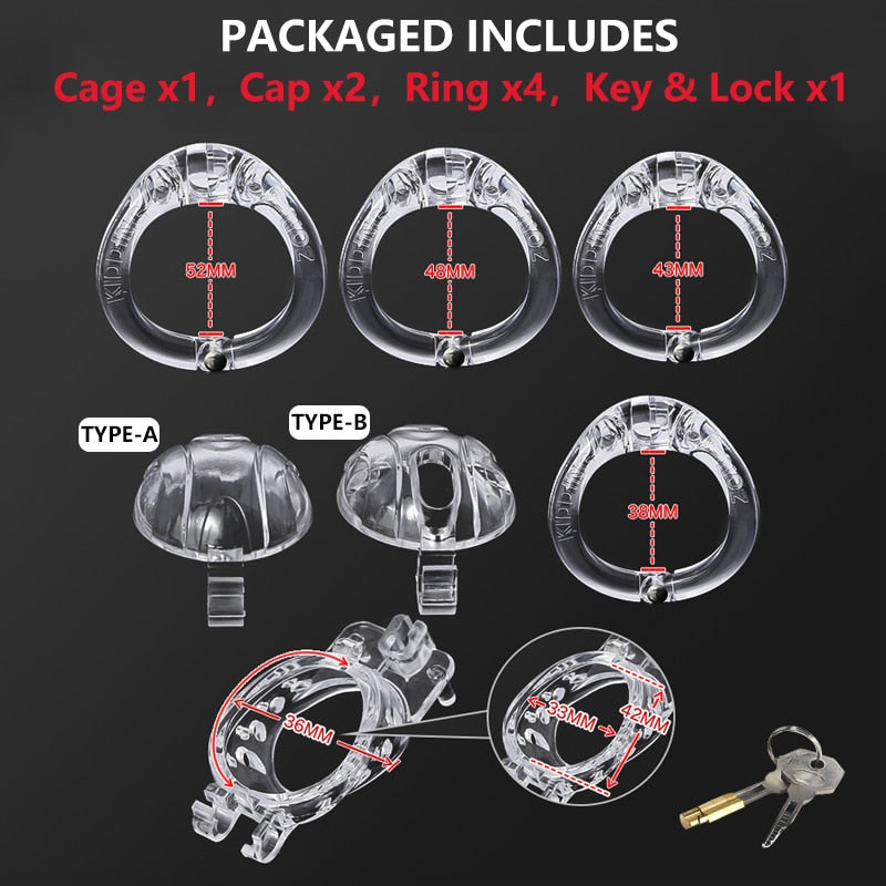 Openable Quick Disassemble Cap Flip Chastity Cage