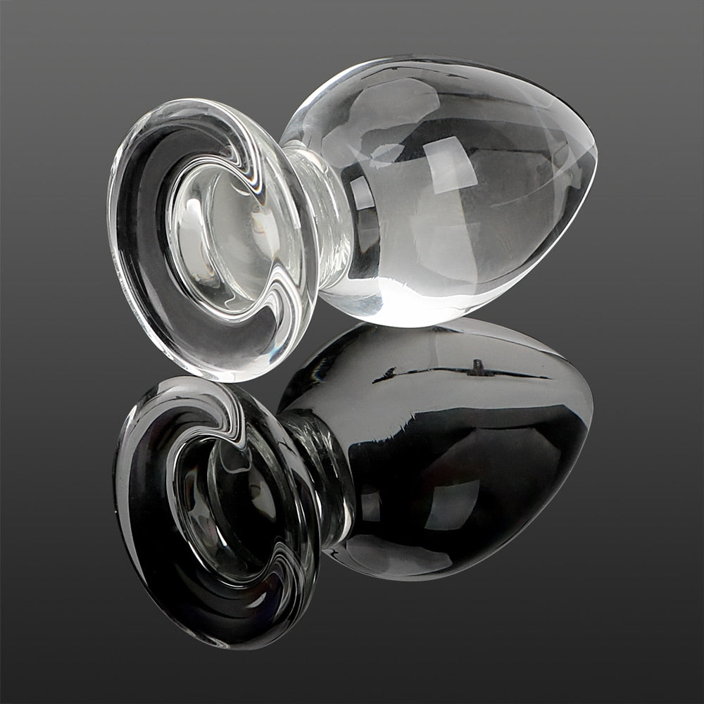 3 Types Transparent Glass Butt Plug