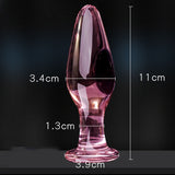 Perfectly Smooth High Quality Pink Glass Anal Plugs