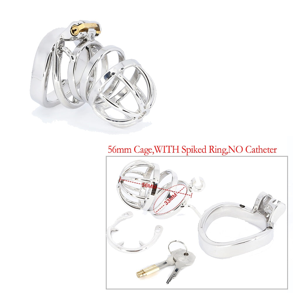 Smooth Stainless Steel Male Chastity Cage