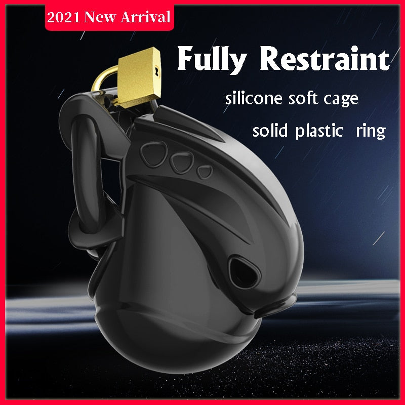 Fully Restraint Silicone Chastity Cage