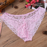 Floral Lace Sheer Pouch G-string Panties