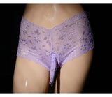 Sissy Sheer Lace Boxer Panties