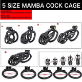 Mamba Black Plastic Resin Chastity Cage