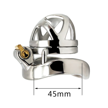 Stainless Steel Short Metal Male Chastity Cage