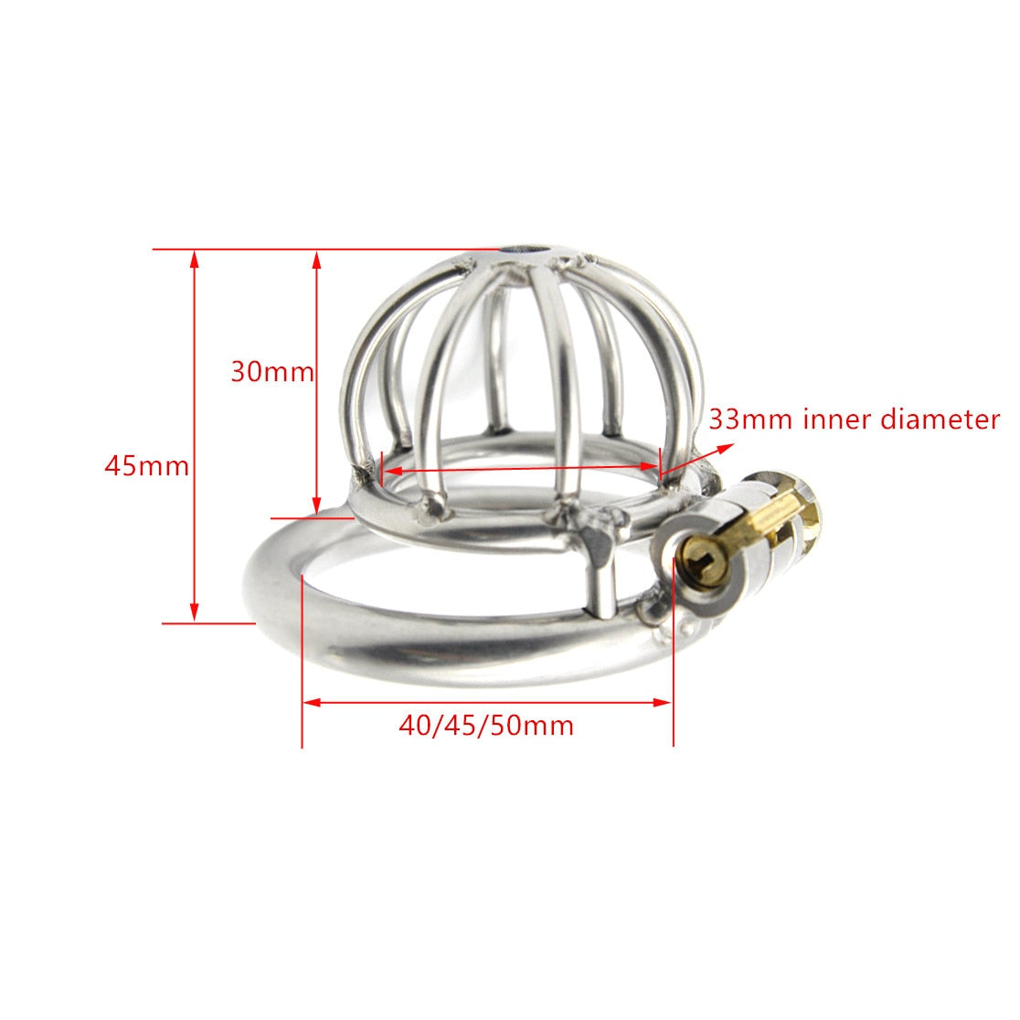 Small Stainless Steel Chastity Cages With & Without Catheter