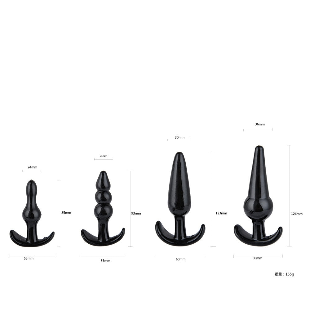 M-009 TPE 4pieces set anal plug sex toys  adult novelty sex toys  prostata massage