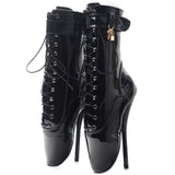 7 Inch High Heel Extreme Ballet Laceup Ankle Boots