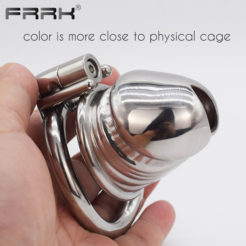 Metal Chastity Cock Cage with Screw Lock