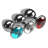 3pcs Small Medium & Big Smooth Metal Anal Plug