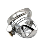 Stainless steel short male Chastity cage metal penis lock ring ball stretcher BDSM bondage sadism restraint sex toy for man