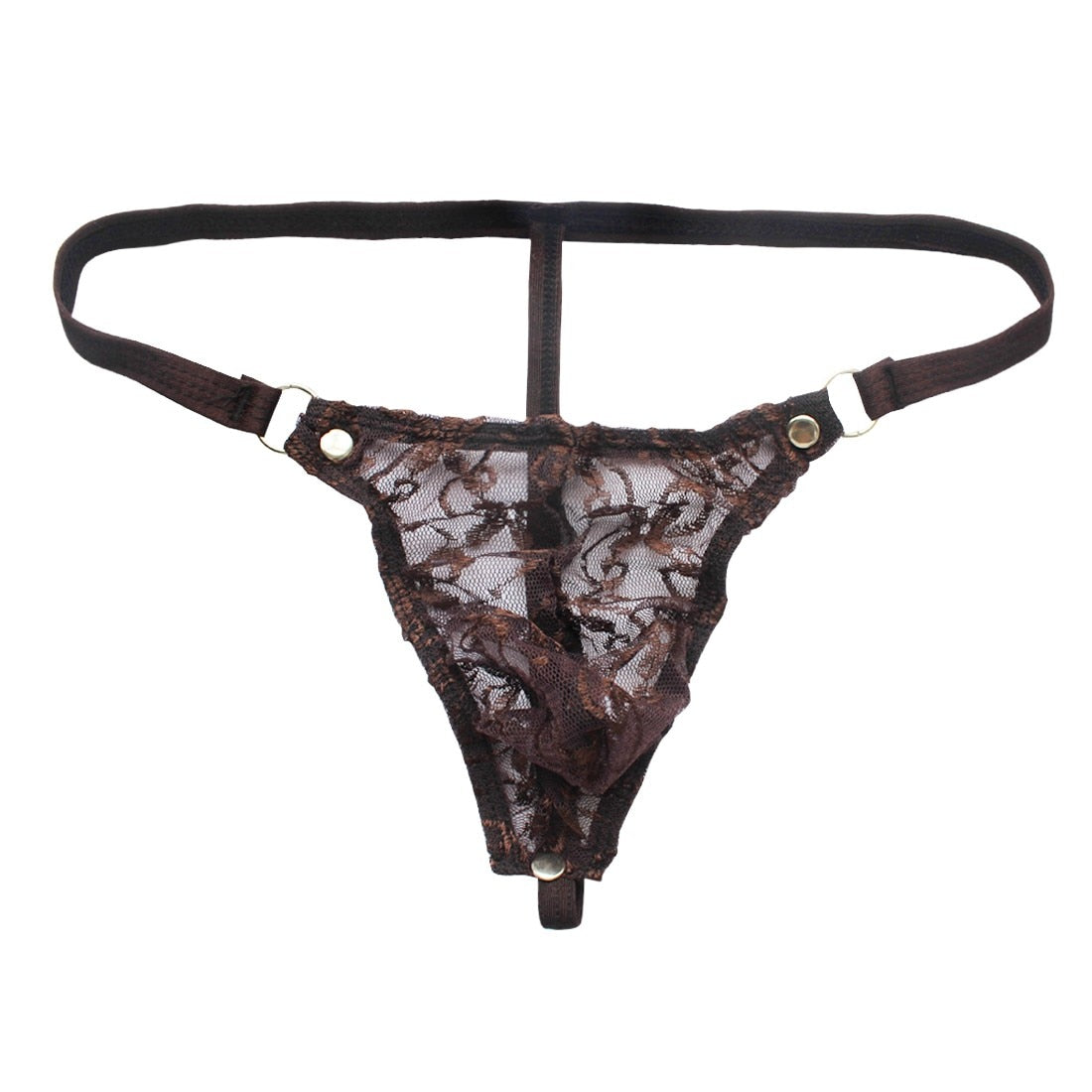 Floral Lace Sheer Pouch G-string Panties