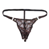 Floral Lace Sheer Pouch G-string Panties