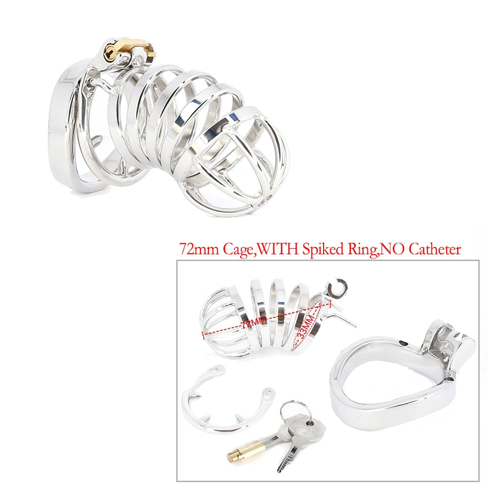 Smooth Stainless Steel Male Chastity Cage