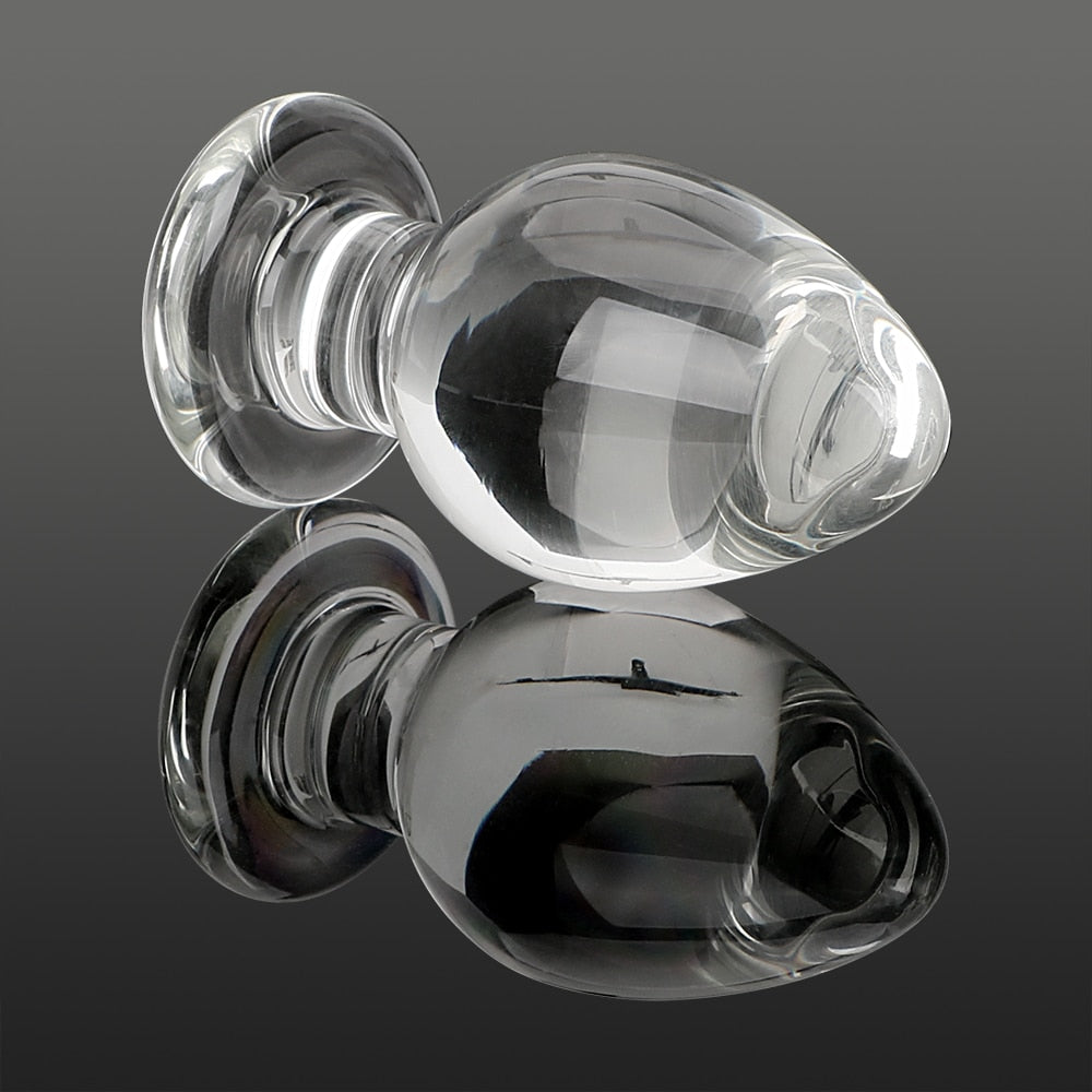 3 Types Transparent Glass Butt Plug