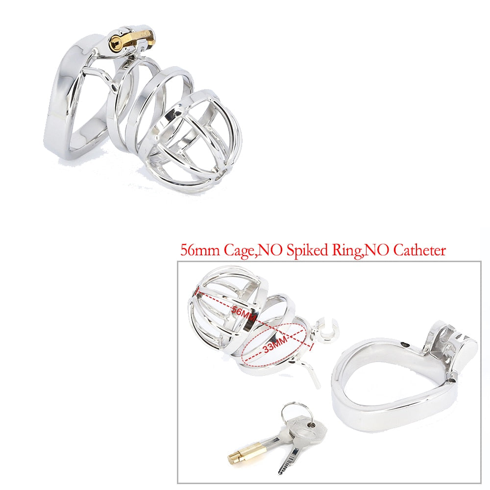 Smooth Stainless Steel Male Chastity Cage