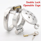 Double Lock Flip Cover Chastity Cage