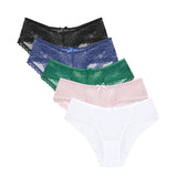 Ultra Thin Mid Rise Lace Panties - 5pk