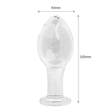 3 Types Transparent Glass Butt Plug