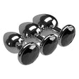 3pcs Small Medium & Big Smooth Metal Anal Plug