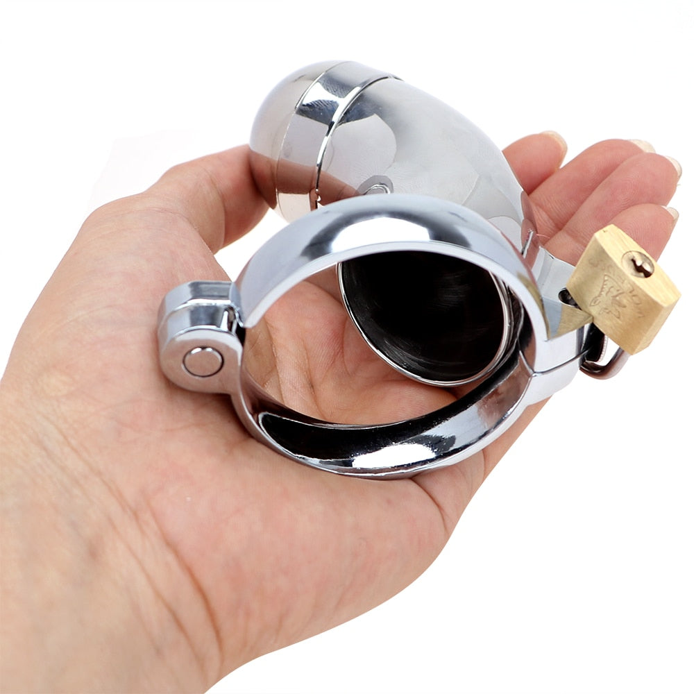 Stainless Steel Lockable Chastity Cage Tube Style