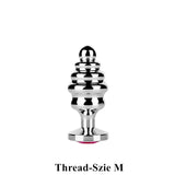 Stainless Steel Spiral Thread Butt Plug