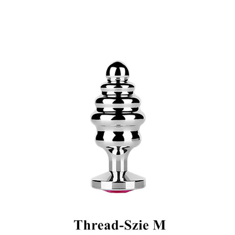 Stainless Steel Spiral Thread Butt Plug