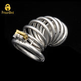 Stainless Steel Long Curved Chastity Cage