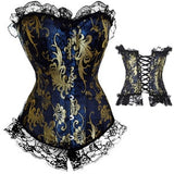 Steampunk Lace Up Boned Overbust Corset