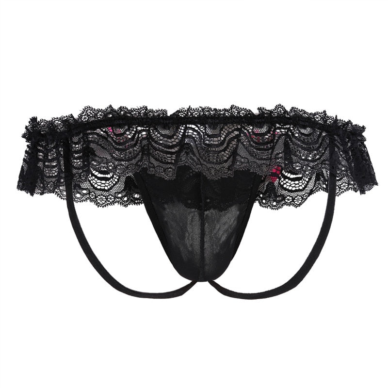 Sissy Male Gay Underwear Men S Panties See-through Lace Open