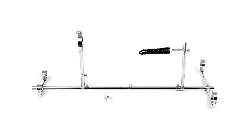 Imprisoned Metal Stockade with Dildo
