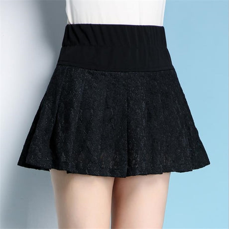 Female Bottom White Black Mini Rock Hot Sex Summer Beach Made Lace Short Skirt Women Ruffle High Waist Bow Tie A-line Skirts