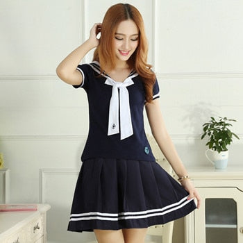 School Girl Sailor Uniform Short-Sleeved