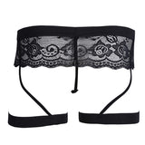 Sexy Lingerie Lace Mens Thongs and G-strings Bikini Gay Underwear Underpants Bulge Pouch Open Crotch Sissy Panties with Garters