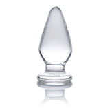 Smooth Elegant Clear Crystal Glass Tapered Butt Plug