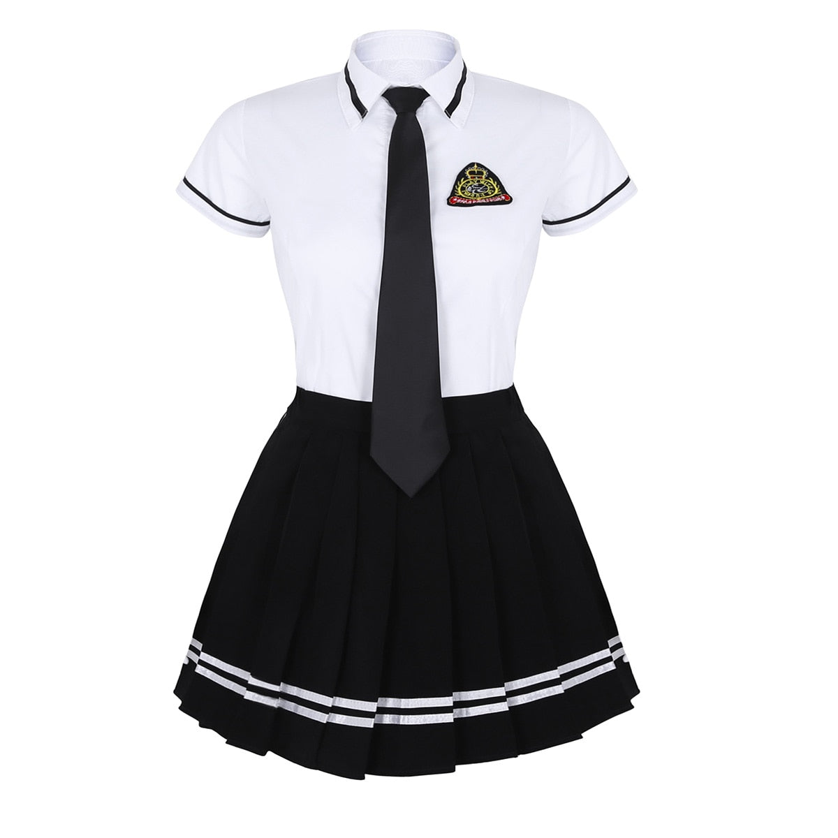 Japanese School Girl Uniform Top & Pleated Skirt