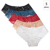 Ultra Thin Mid Rise Lace Panties - 5pk