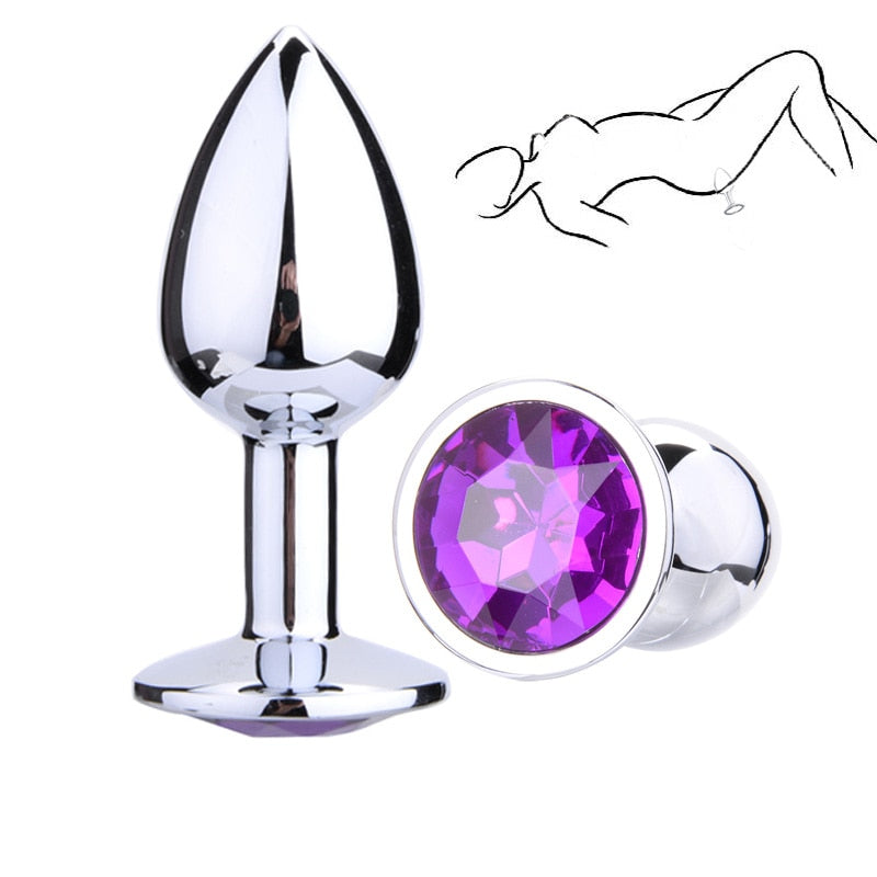 Crystal Stainless Steel Erotic Sex Metal Anal Toys Butt Plug Anal Wand For Woman Man Gay Anal Butt Plugs Sex Products