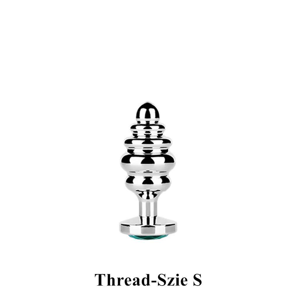 Stainless Steel Spiral Thread Butt Plug