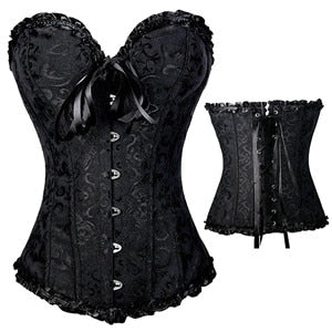 Steampunk Lace Up Boned Overbust Corset