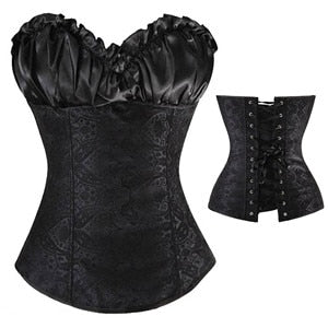 Steampunk Lace Up Boned Overbust Corset