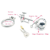 Stainless Steel Male Dual Use PA Chastity Device