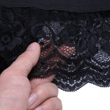 Sexy Lingerie Lace Mens Thongs and G-strings Bikini Gay Underwear Underpants Bulge Pouch Open Crotch Sissy Panties with Garters